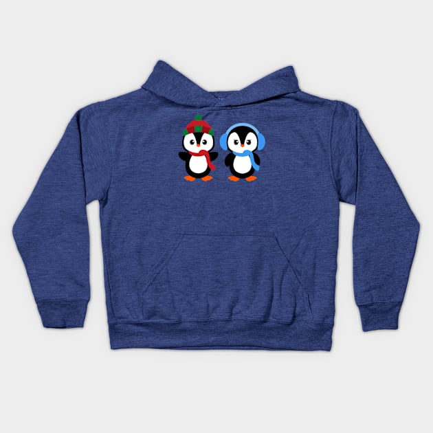 Penguins Kids Hoodie by KhalidArt